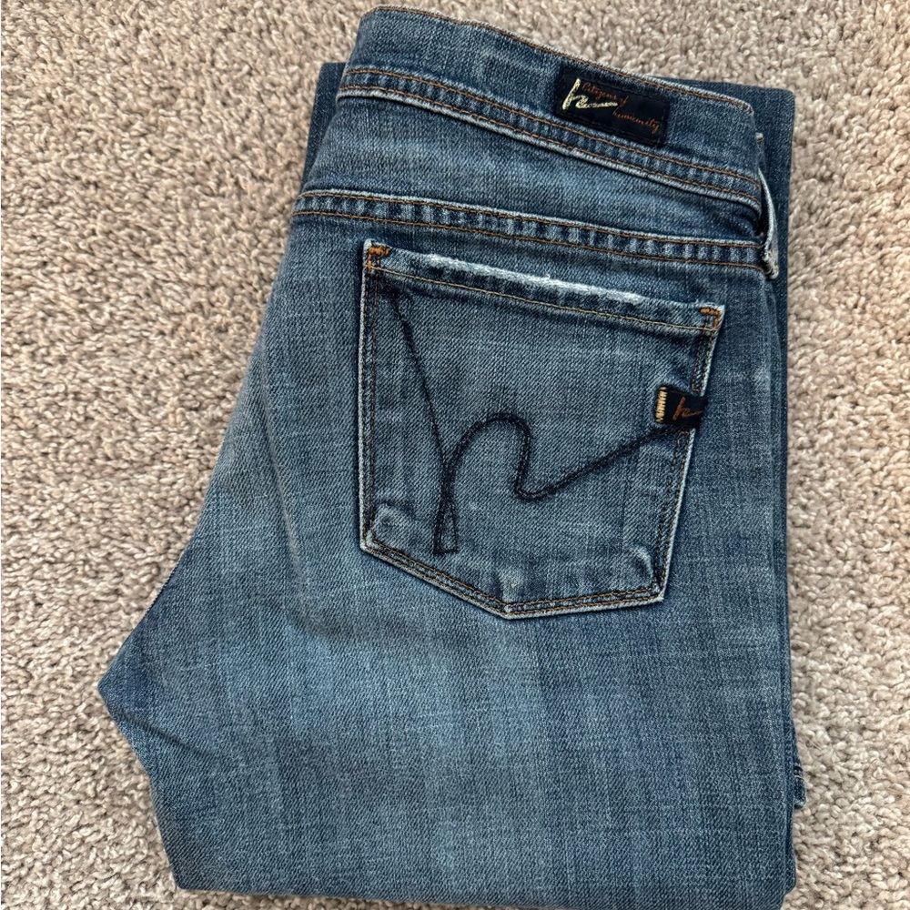 7 For All Mankind Women’s Boot Cut Jeans in Medium Blue Wash